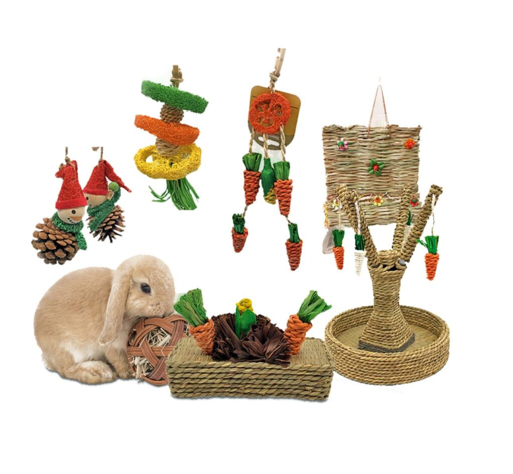 Including the straw handmade pet chew toys and playing toys